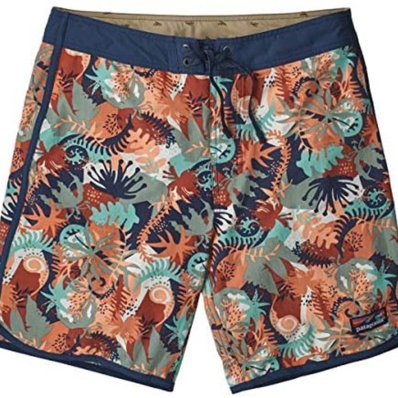 Patagonia Men's Boardshorts - 32 Inch Waist - 18 Inch Leg - NWT - Scallop Hem - Picture 1 of 1